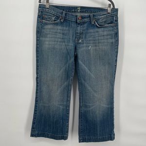 7 For All Mankind Seven Dojo Cropped Wide Leg‎ Jean size 32